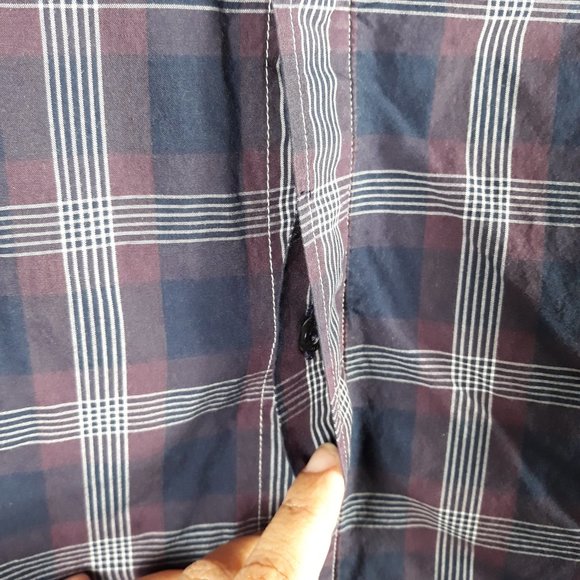 Lacoste Button Down Shirt Mens Size 38 Multicolor Plaid Long Sleeve Croc Logo - Picture 10 of 12